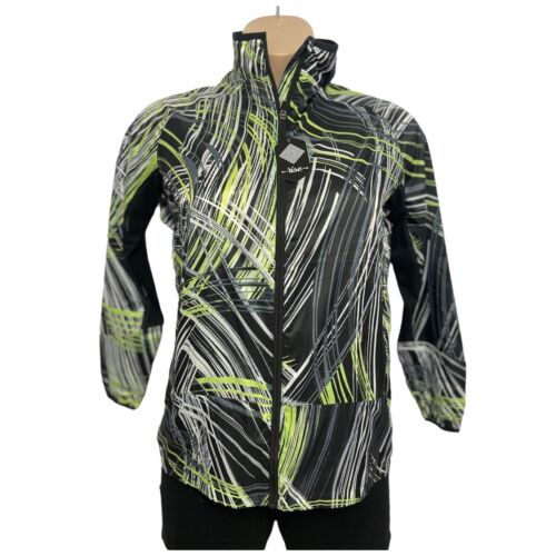 Giacca nuova con etichette Rise by LuLaRoe determinata atletica zip piccola nera verde alta ventilazione - Foto 18 di 20