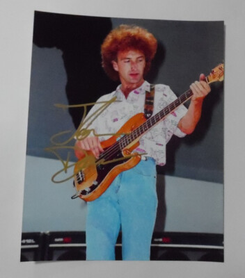 John Deacon QUEEN RARE HAND SIGNED 8x10 PHOTO WITH COA AUTOGRAPH