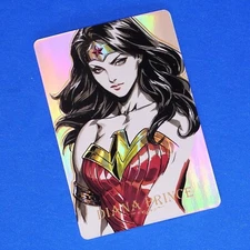 DC Comics Wonder Woman Diana Prince Rainbow Foil Holo Character Art Card C
