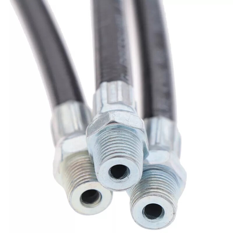4PC 12" Flexible Grease Gun Hose With Coupler Nozzle Long Extension 1/8"NPT NEW
