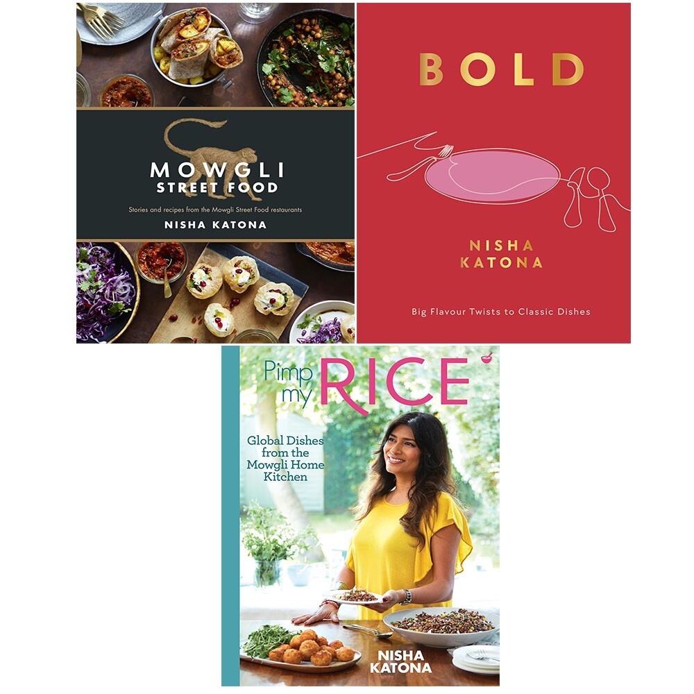 Nisha Katona 3 Books Set Bold(HB), Pimp My Rice, Mowgli Street Food Stories New