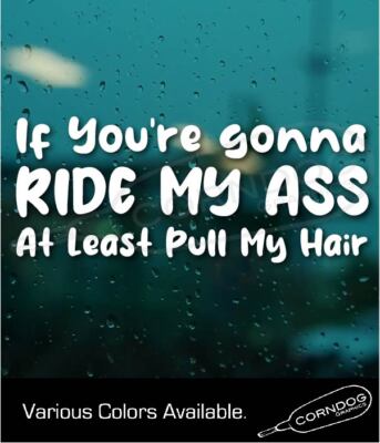 If You're Gonna Ride My A$$ VINYL STICKER DECAL FUNNY DRIVING CAR | eBay