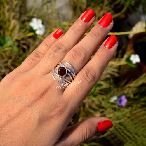 Bague cadeau de jour pour femmes fait main en argent sterling 925