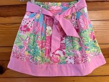 Lilly Pulitzer Vintage Patchwork Skirt Leopard Giraffe Strawberry Flamingo Sz 6X