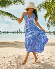 Lilly Pulitzer Maribella Halter Maxi Dress Lilac Rose We Mermaid It Small S NEW