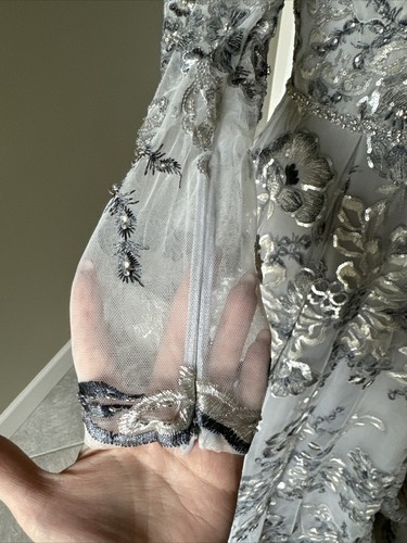 Abito da sera lungo formale con paillettes donna Mac Duggal 11185 taglia 4 - Foto 9 di 20