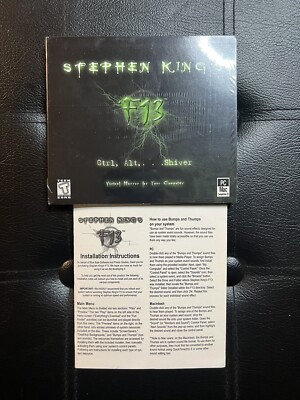 Rare Stephen King's F13: Ctrl Alt Shiver Interplay PC Game Horror NEW SEALED