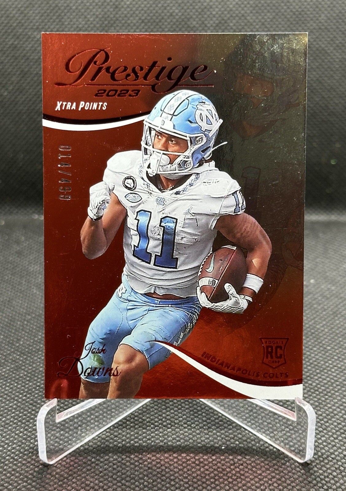 2023 Panini Prestige #353 Josh Downs Xtra Points Red #014/499