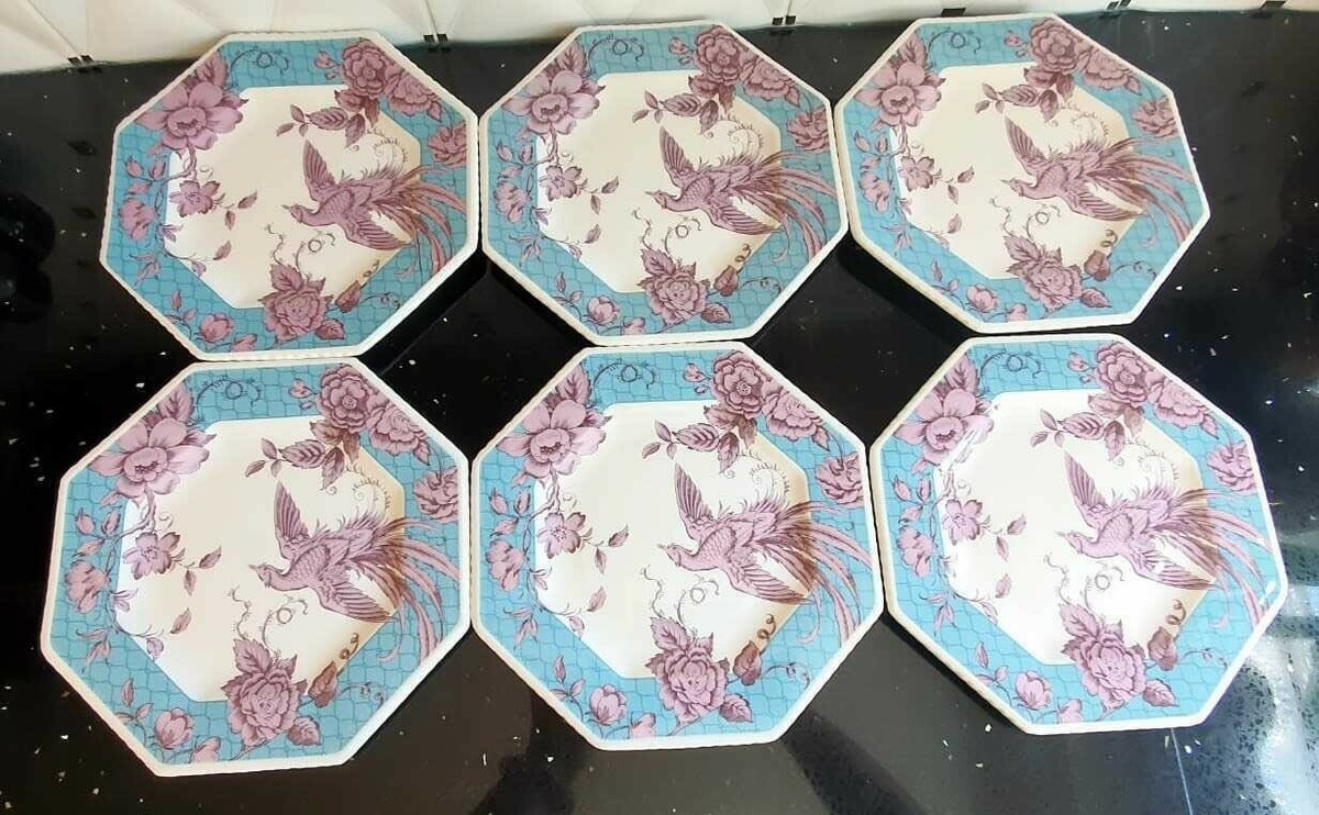 Spode Kingsley Seconds 24cm Octagonal Plates Set of