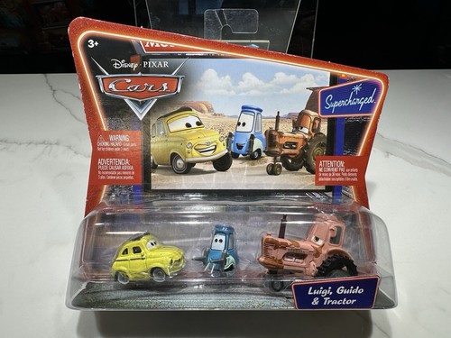 Disney Cars Supercharged Movie Moments Luigi, Guido & Tractor RARE International