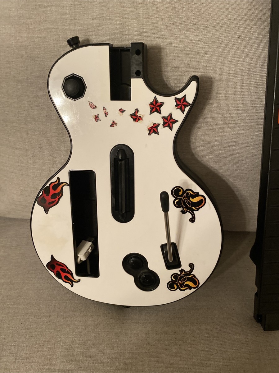 Wii Guitar Hero Controller White Gibson Les Paul Red Octane