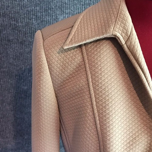 Talbots Textured Tan Blazer Women's Size 4 Long Sleeve Front Zipper Closure - Picture 5 of 9