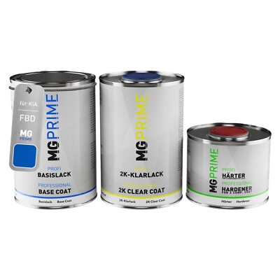 Autolack Dose Set für KIA FBD Electronic Blue Metallic Basis 2K Klarlack 2,5L