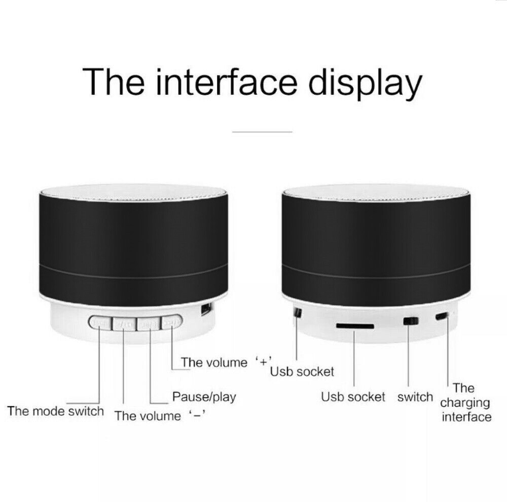 LED Light WIRELESS BLUETOOTH SPEAKER PORTABLE STEREO AUDIO DOCK LOUD