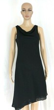 Alyn Paige Womens Black Sleeveless Draped Scoop Neck Evening Dress Size 4