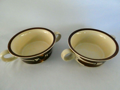 新品未使用　CERAMIC NAKAO プレート 2枚セット 1972年製 Retro Japanese 1972 Nakao Ceramic Pottery Bowls Cups w/Handles Set