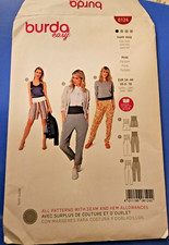 Burda 6124 Pattern Pants Trousers with Wide Waistband Size 8-18 Uncut