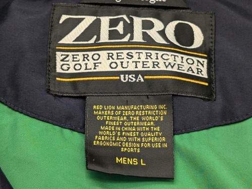 Zero Restriction Jacket Mens Large Green Lightweight LS Logo Golf ⛳ - Picture 2 of 11