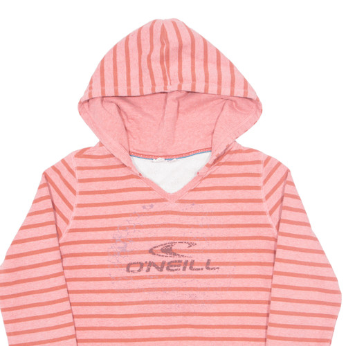 O'NEILL Striped Womens Pink Hoodie M - Picture 2 of 6