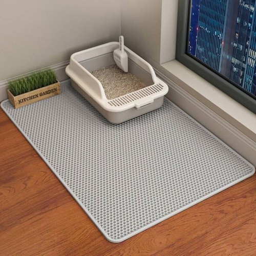 Double Layer Cat Litter Mat Non-Slip Washable Pad for Cats Litter Box, Paw Clean - Picture 16 of 17