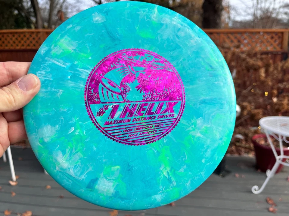 PFN Swirl Disc Golf Lightning #1 Helix (Free Innova Pin) Rare OOP New #2194 - Image 4 of 4