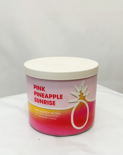Pink Pineapple Sunrise Bath & Body Works 3-Docht-Kerze 14,5 Unzen NEU
