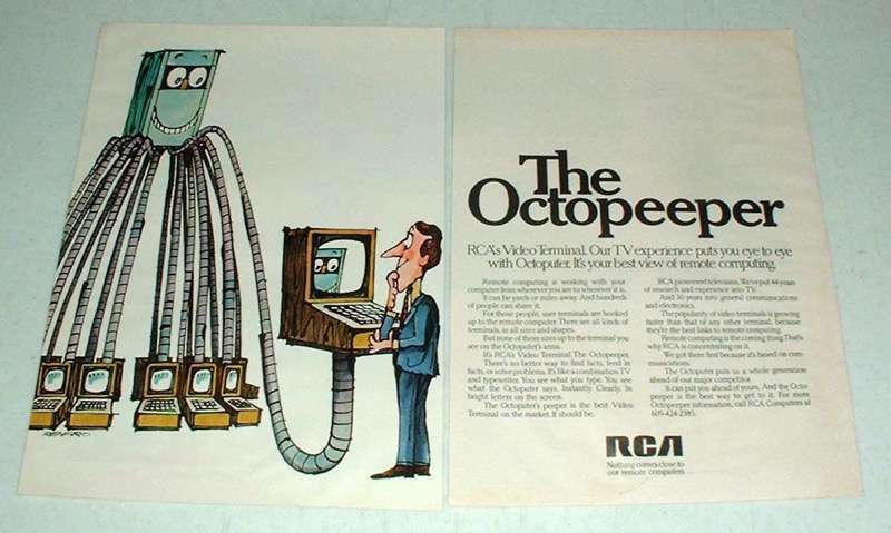1970 RCA Computer Octopeeper Video Terminal Ad! | eBay