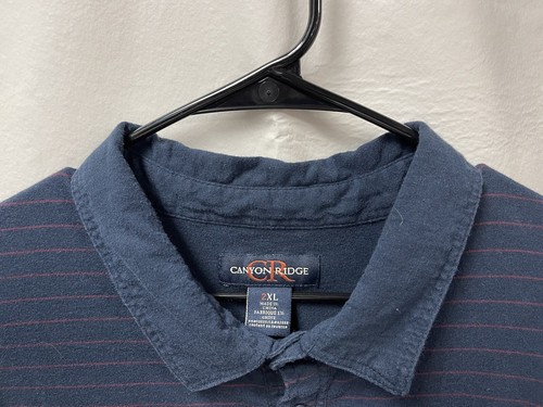 Camisa informal de manga corta para hombre Canyon Ridge a rayas 2XL - Imagen 2 de 4