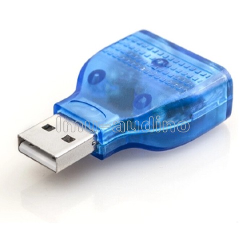 For PS/2 Mouse Keyboard USB To Dual 2 PS2 PS/2 Converter Adapter Blue - Afbeelding 2 van 4