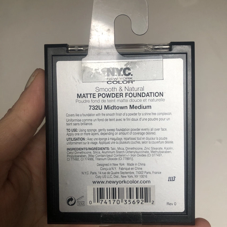 NYC Smooth & Natural Matte Powder Foundation - 732U Midtown Medium - SEALED - Image 2 of 2