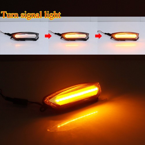 For 11-20 Chrysler 300 Clear LED Amber Side Mirror Lights 68170149AA; 68170148AA - Foto 7 di 11