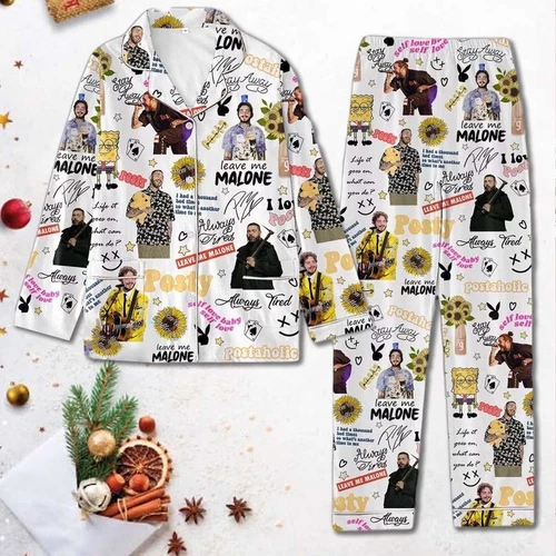 Post Malone Pajamas Set, Post Malone Night Pajamas