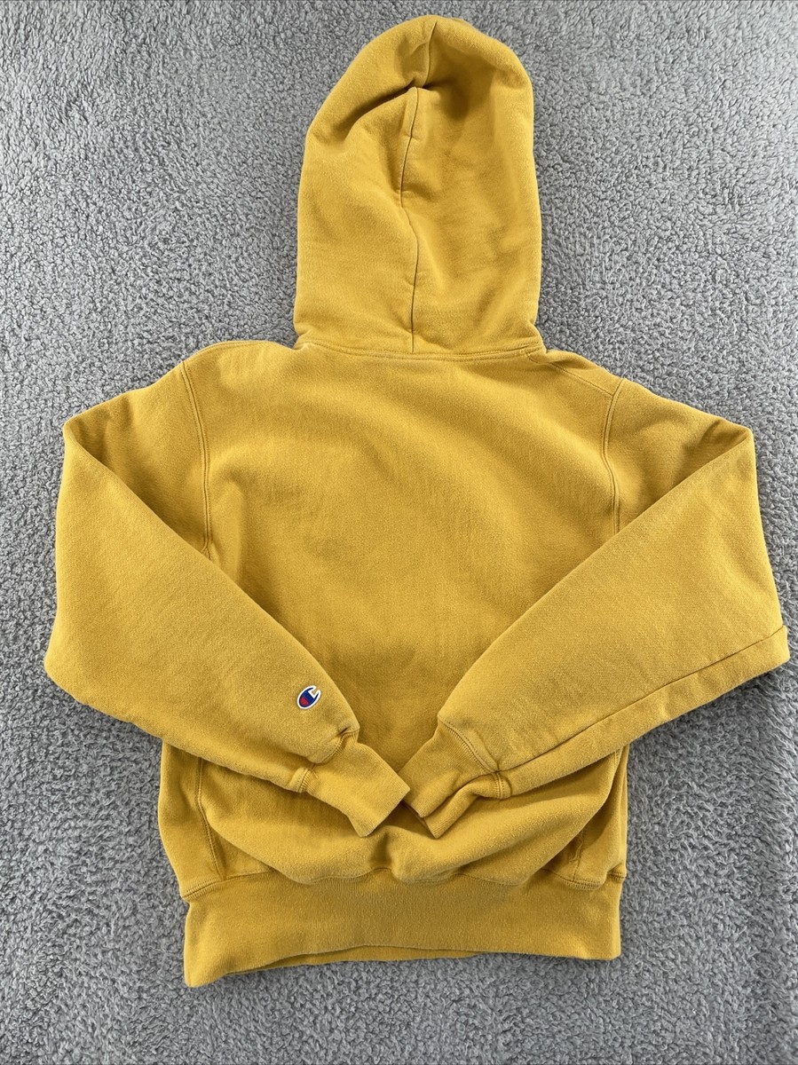 Vintage Champion Hoodie Mens Small Yellow Long Sleeve Vintage Champion Hoodie Mens Small Yellow Long Sleeve