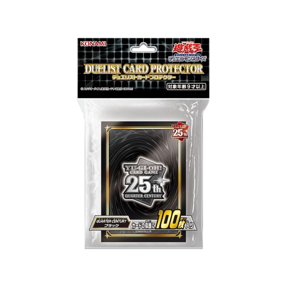 Yugioh Card Sleeves Quarter Century Black 100 Kartenhüllen - Neu & Ovp