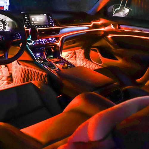 6.56FT Orange LED EL Wire Light Strip Car Atmosphere Glow Neon Decor Lamp - Picture 13 of 13