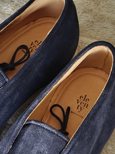 Eleventy Yacht Loafers Suede Shoes Walk EU 45 UK 11 US 12 Navy Blue Open Summer - Picture 7 of 9