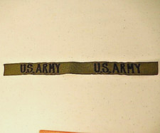 US Army Branch Tape Military Uniform Patch Double Name Tab Insignia
