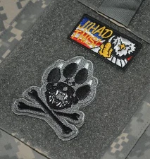 DAESH WHACKER GREEN BERETS US ADVISERS in MOSUL 2" burdock TAB: K-9 + JIHAD THIS