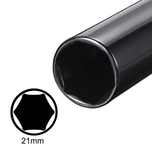 1/2" Drive x 21mm Deep Impact Socket, CR-V Steel 6" Length, 6-Point Metric Sizes - Picture 3 of 6