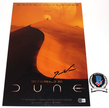 DENIS VILLENEUVE SIGNED DUNE 12x18 MOVIE POSTER FILM DIRECTOR BAS BECKETT COA