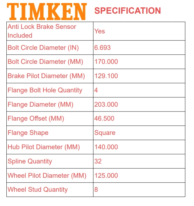 Par de bujes de cojinetes de rueda delantera 4x4 Timken para Ford F-250 F-350 SD 05-10 SRW 8 tacos Foto 3 de 4