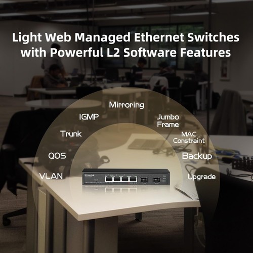 High-Performance 2.5G Network Switch - 4 Ports, 2 x 10G SFP+, Easy Management - Picture 8 of 10
