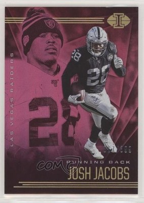 2020 Panini Illusions Trophy Collection Pink 67/399 Josh Jacobs #84 5w7