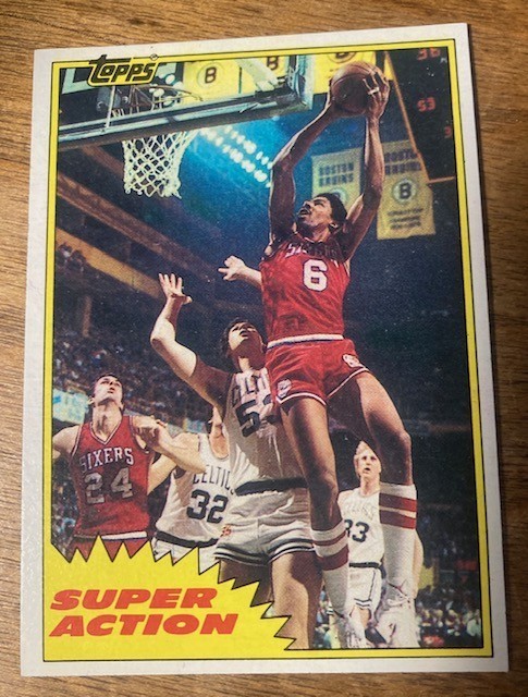 Julius Erving 1981-82 Topps Super Action #104 Philadelphia 76ers