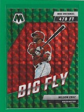 2022 Panini Mosaic - Big Fly Nelson Cruz #BF-9 Green Mosaic Prizm Nationals 