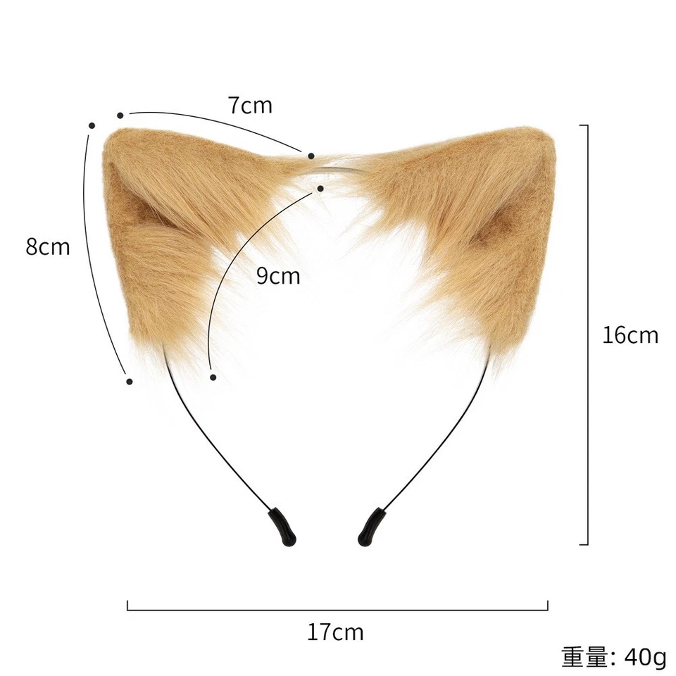 Cat Ear Headband Faux Fur Adjustable Cosplay Lolita Anime Costume Accessory - Image 2 of 4