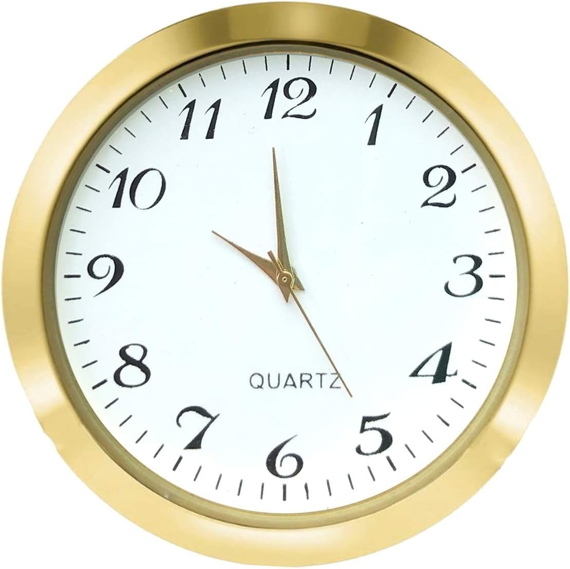 HILLHOME Mini Clock Insert 2-1/8 Inch 55 mm Round Quartz Movement Miniature C...