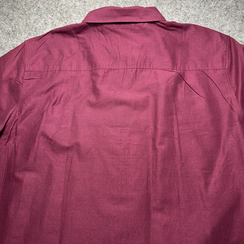 Paradise Key Hawaiian Shirt Men XXL Burgundy Short Sleeve Button Up 100% Cotton - Picture 8 of 9
