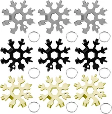 9 Pieces Snowflake Multi Tool Stainless Steel 18-in-1 Screwdriver... 
