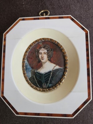 Rarität Lupenmalerei Miniatur Irene von Pallavicini, Stieler, Schönheiten